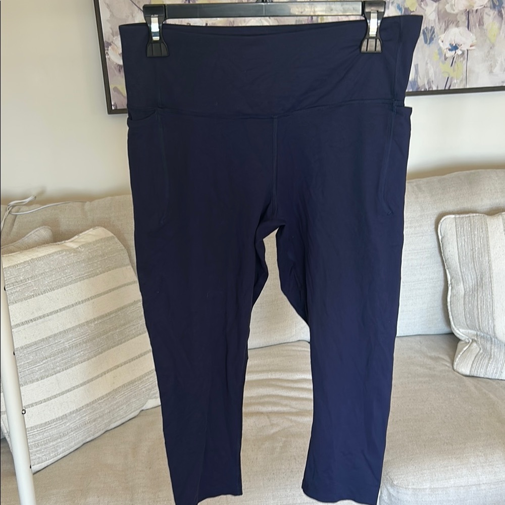 Navy Blue High-Waisted Leggings